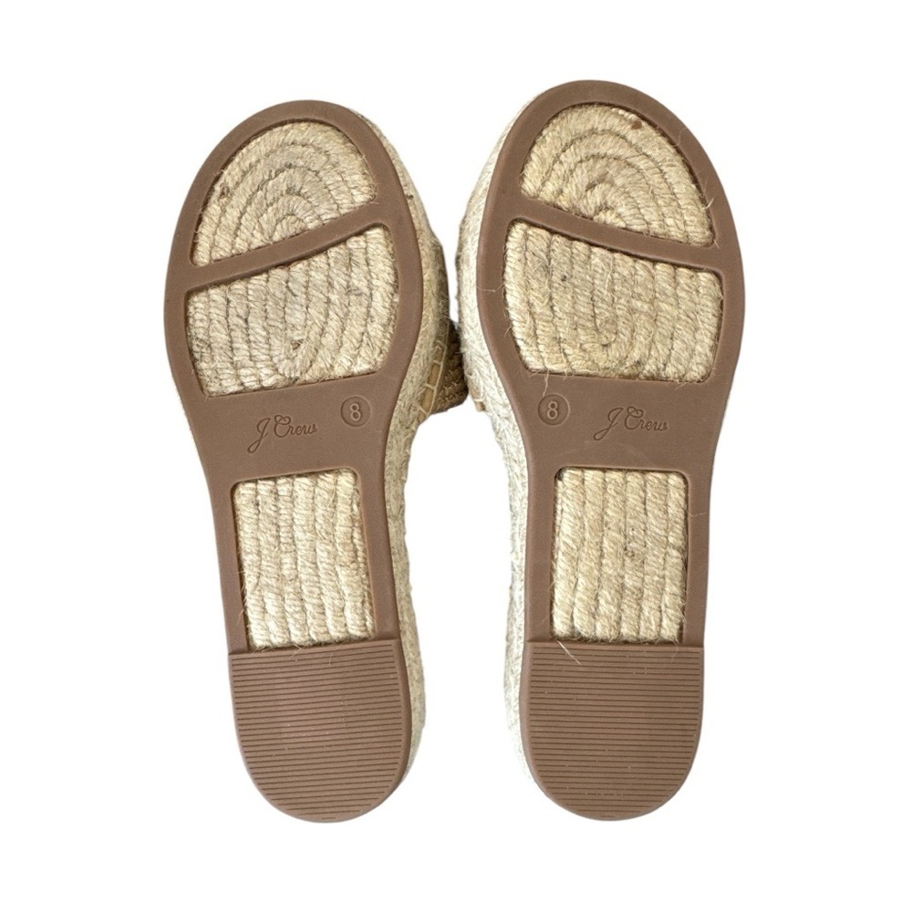 J. Crew Raffia Slip-On Sandals Size 8 - Picture 3 of 3